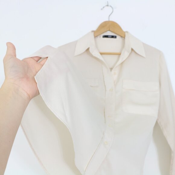 MANGO Oversized lyocell shirt - Picture 8 of 11